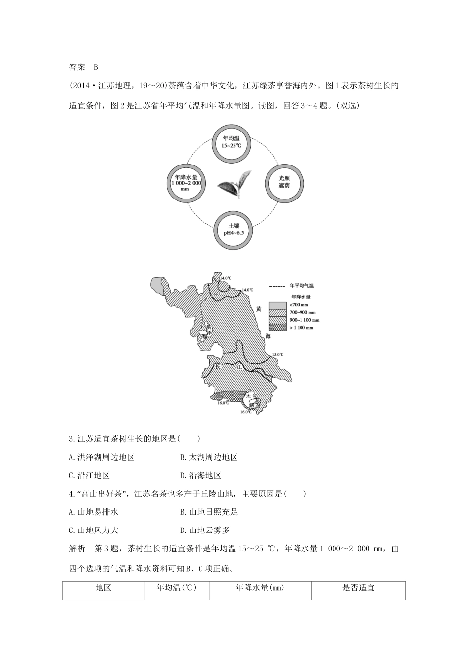 高考地理 第十单元 农业地域的形成与发展试题_第2页