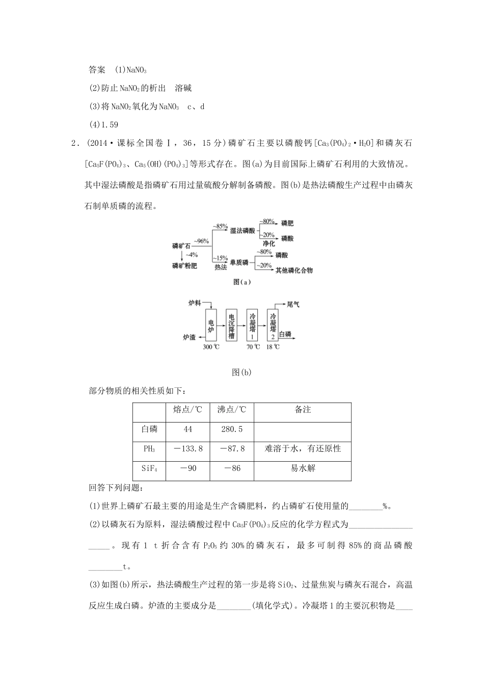 高考化学 专题二十六 化学与技术试题_第2页