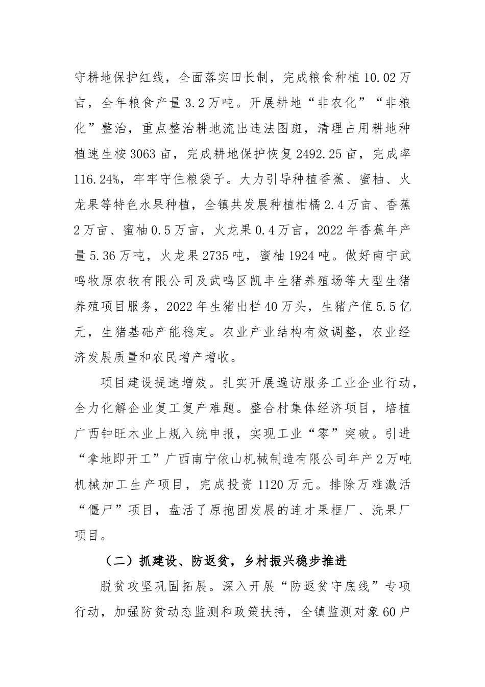 关于2023年度镇政府工作报告_第2页