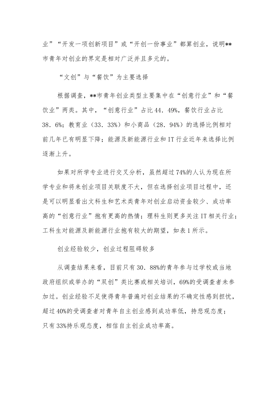 关于市青年创新创业调查研究报告_第2页