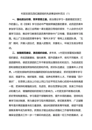 【4篇】五四红旗团组织先进事迹材料