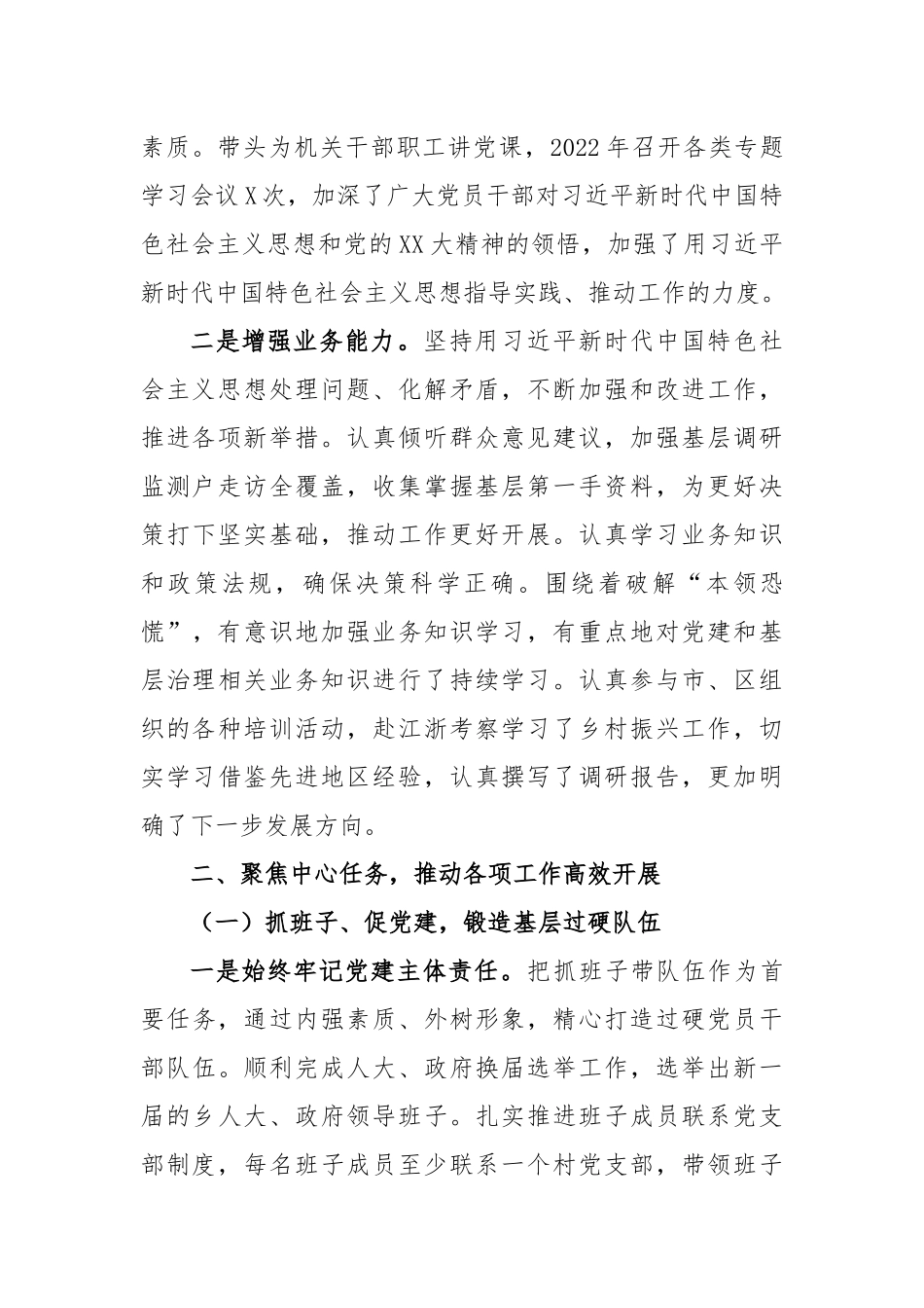 区委常委、乡党委书记述职述廉述学报告_第2页