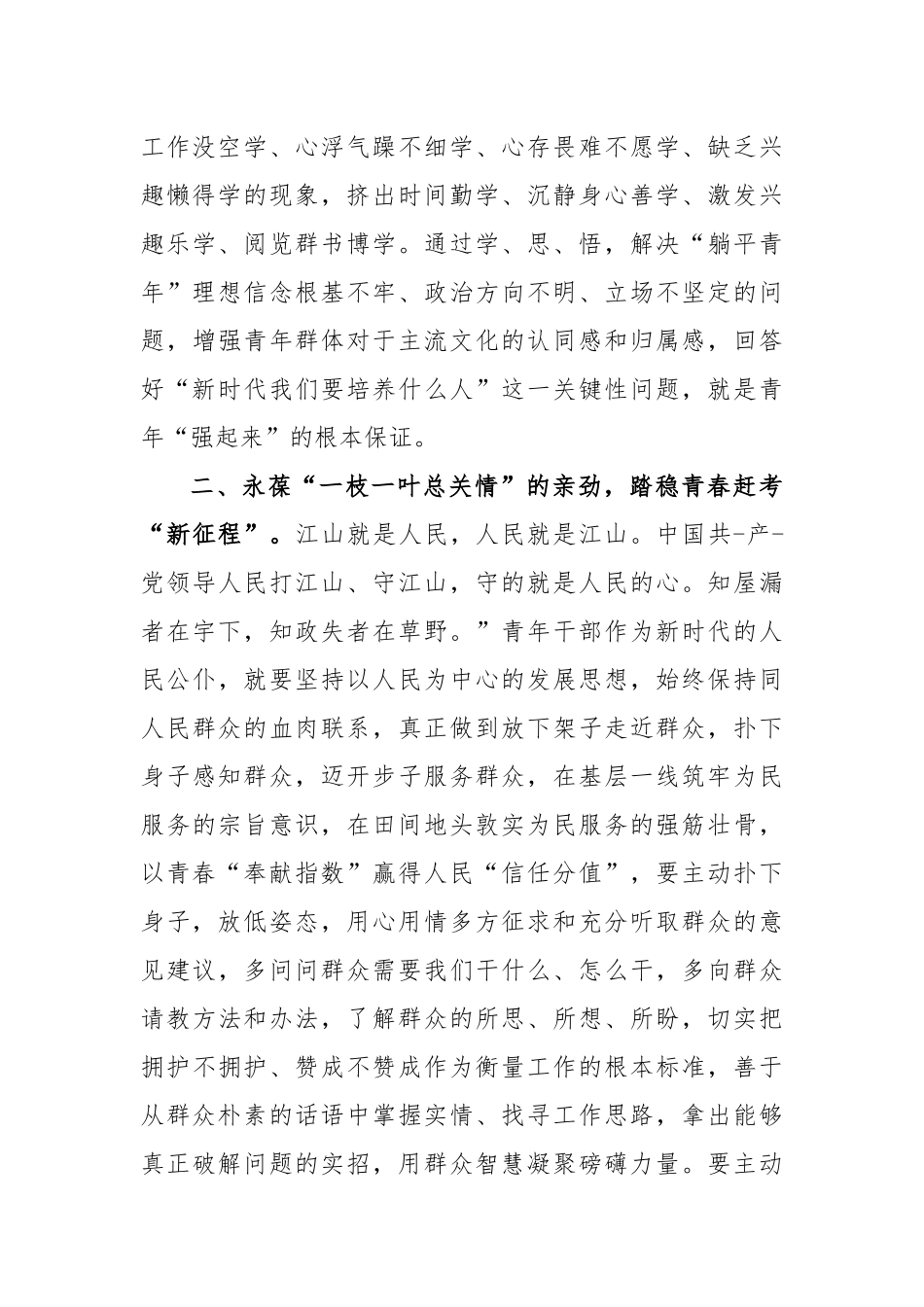 青年理论学习小组大讨论交流材料_第2页