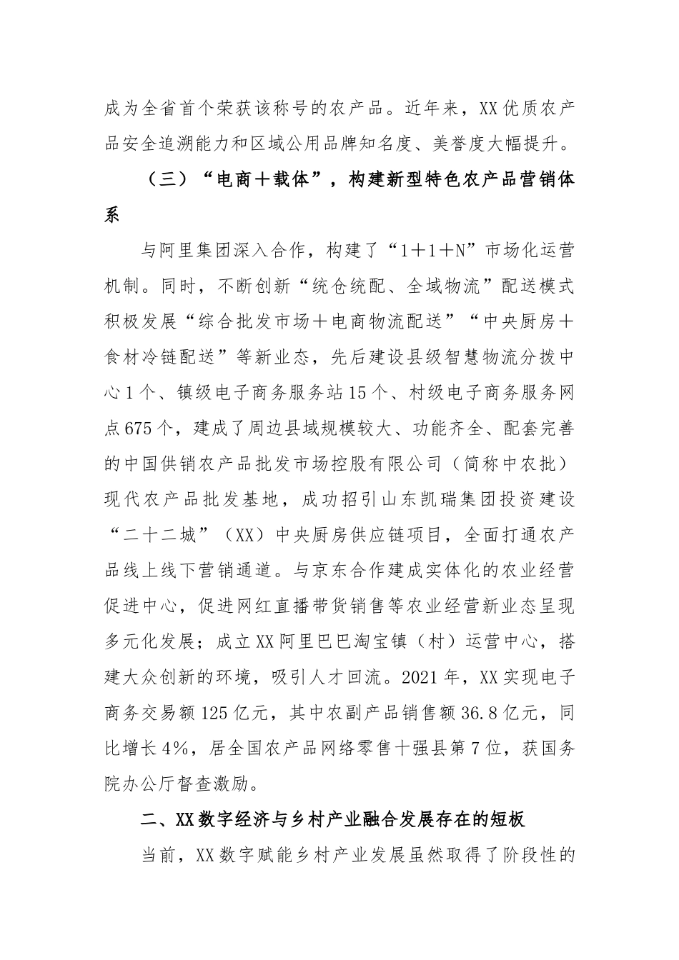 数字经济支持乡村振兴典型材料_第3页