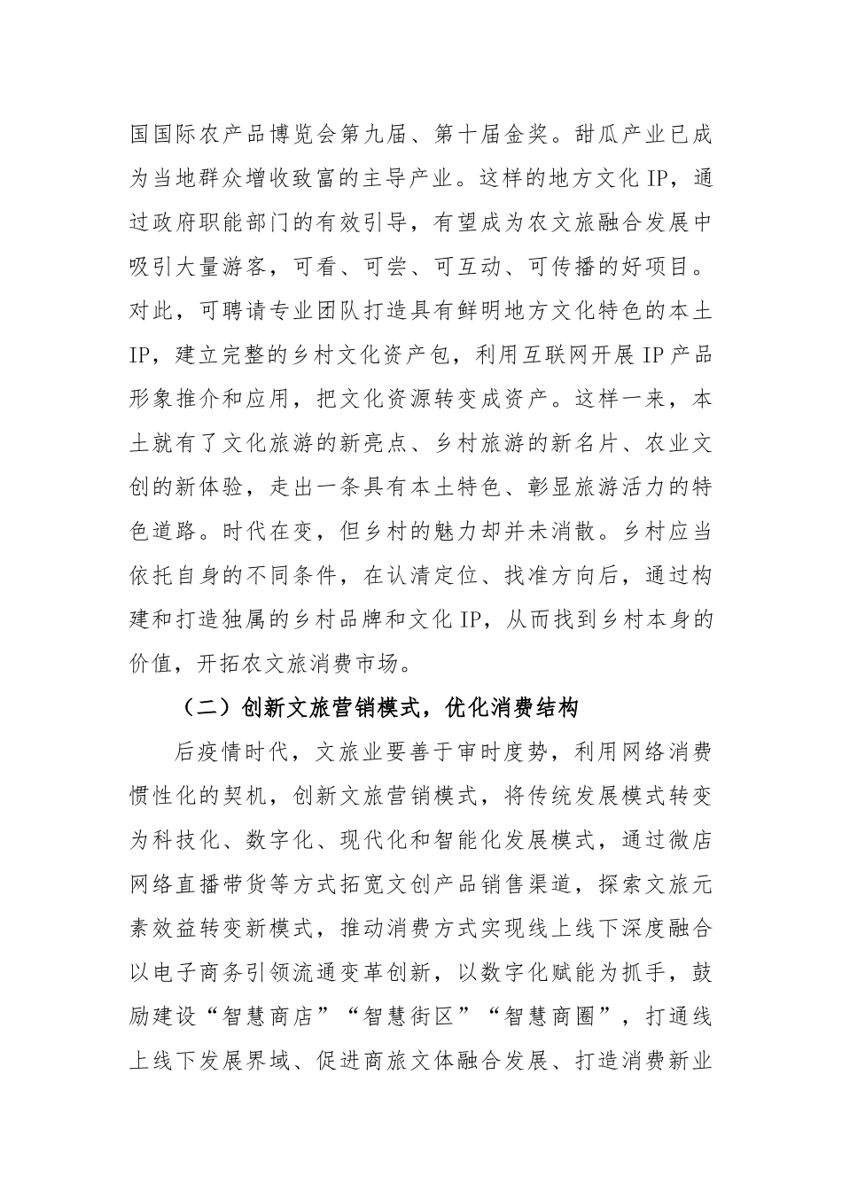 文旅消费服务乡村振兴典型材料_第3页