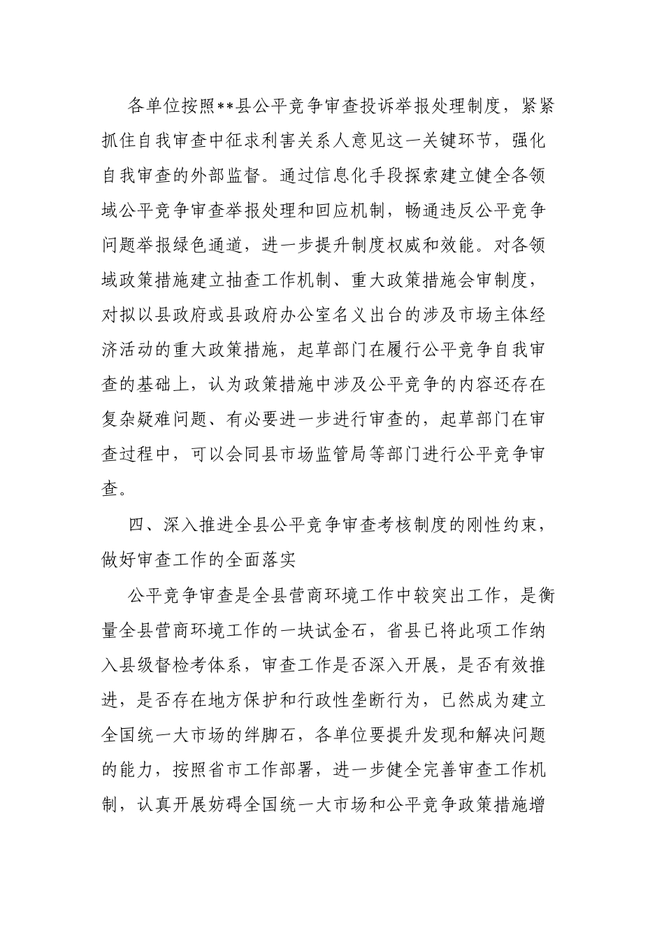 县2023年公平竞争审查工作要点_第3页