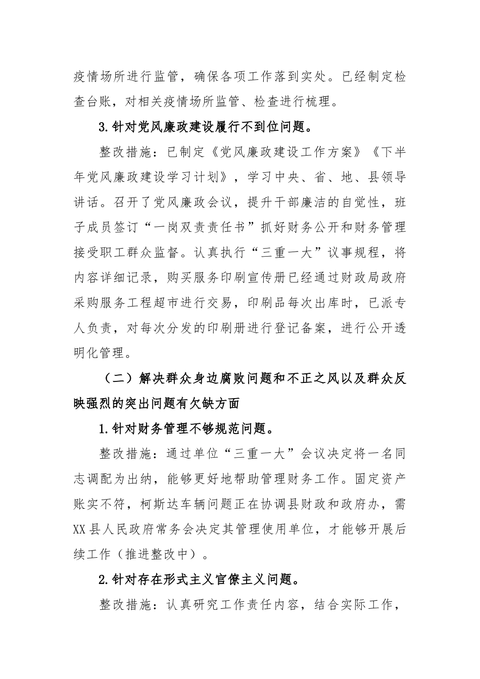 2023年度县巡察整改阶段进展情况报告_第3页