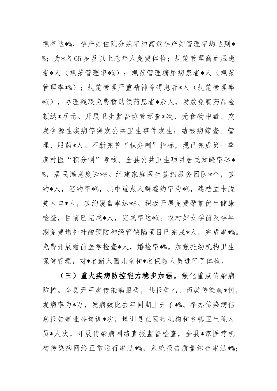 2023年卫生健康局上半年工作情况总结_第3页