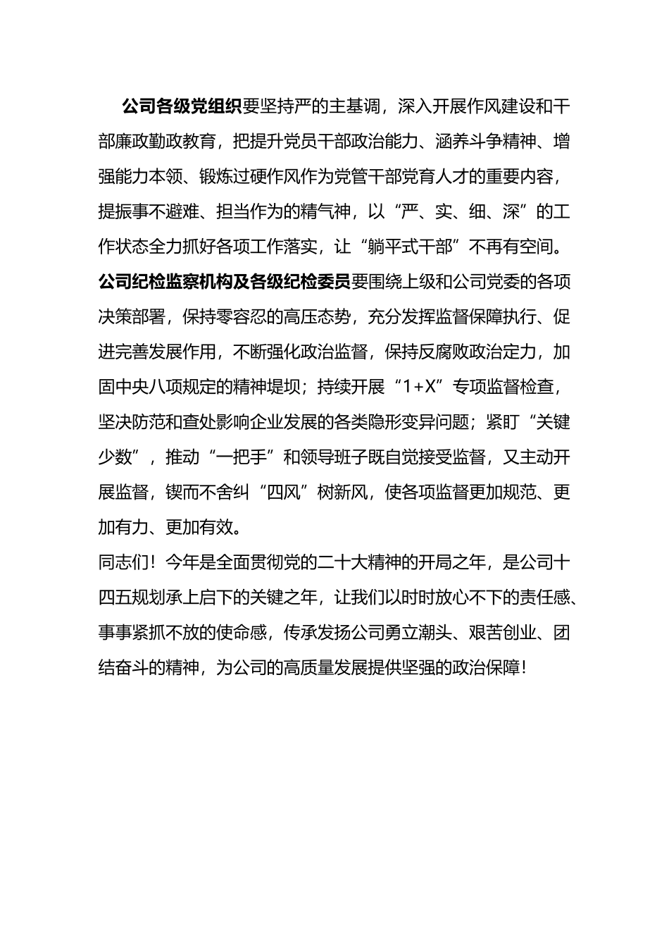 在公司2023年度党风廉政建设和反腐败工作部署会上的讲话_第3页