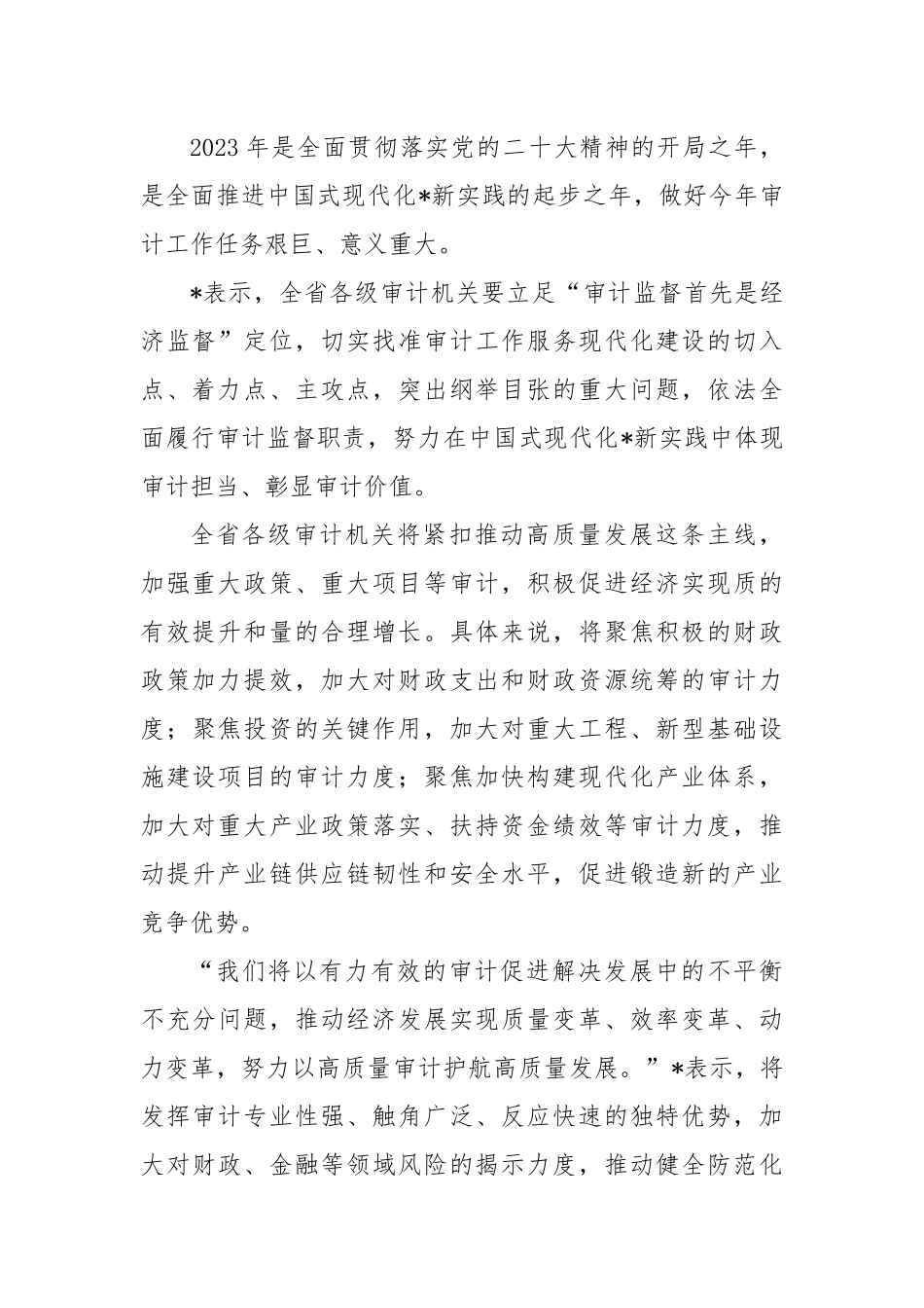 2023年推进审计工作高质量发展经验材料_第3页