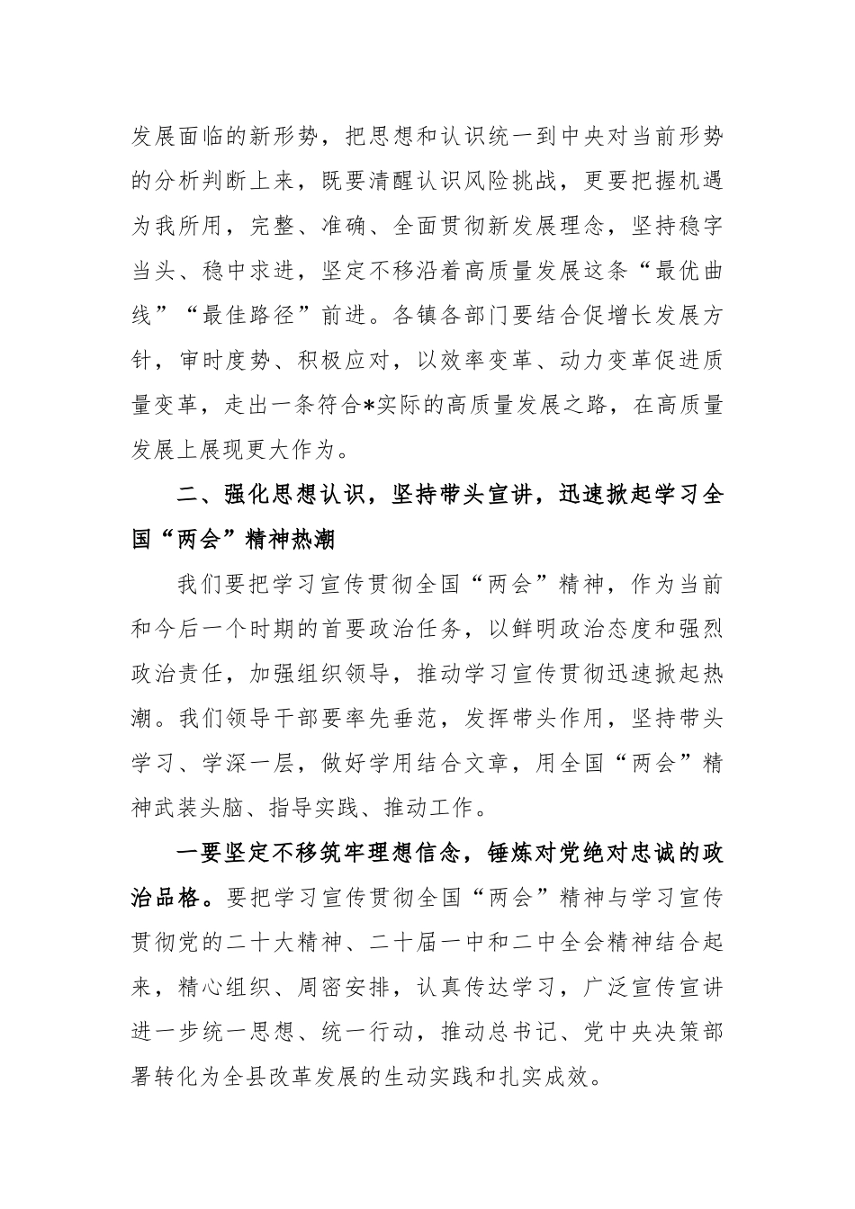 2023年学习全国“两会”精神大会上的发言_第3页