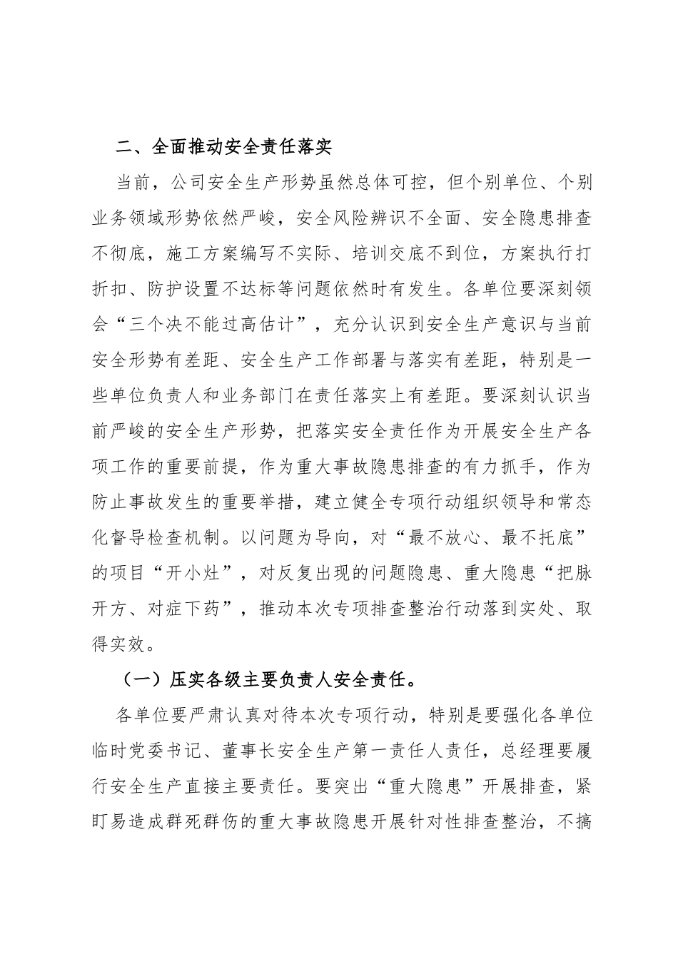 重大事故隐患专项排查整治2023行动工作方案_第2页