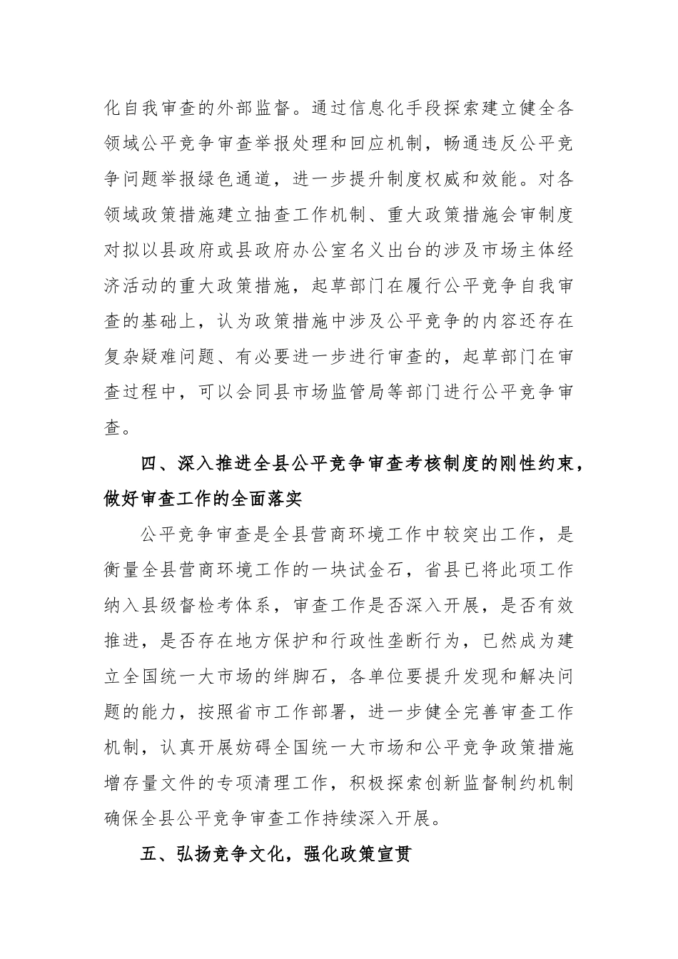 2023年县公平竞争审查工作要点_第3页