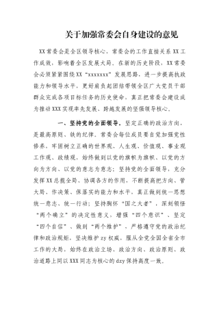 加强常委会自身建设的意见