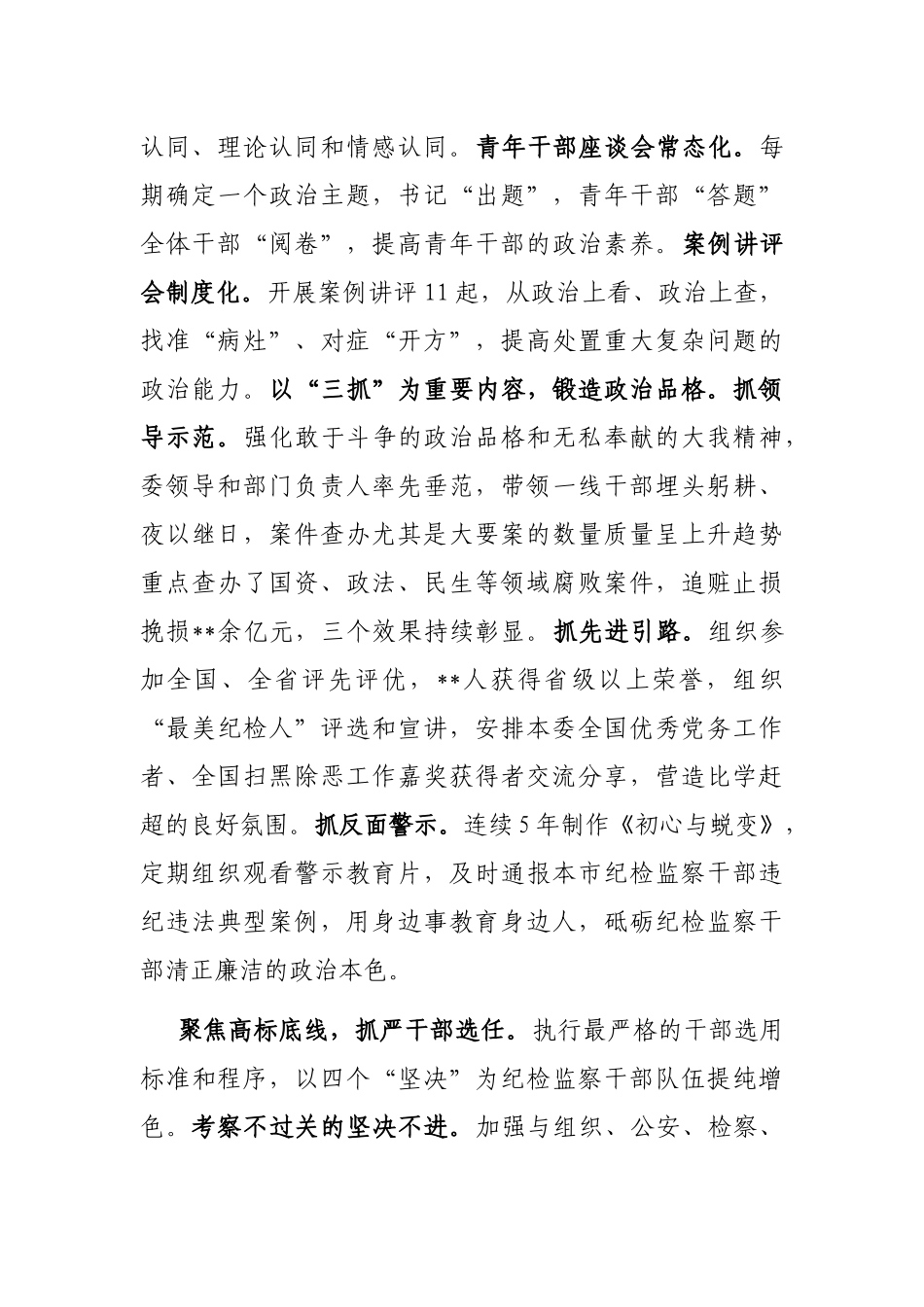 市纪委监委纪检监察干部队伍建设经验总结材料_第2页