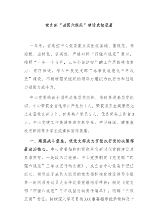 党支部“四强六规范”建设成效显著