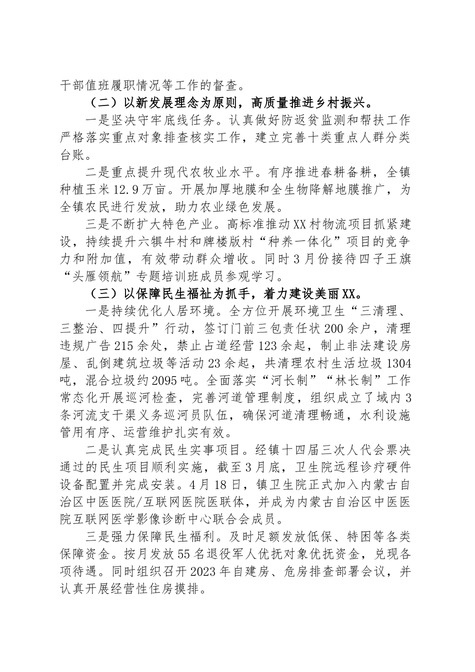 镇人民政府2023年上半年工作总结及下半年工作安排_第2页