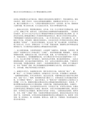 镇长在全市自然资源会议上关于耕地问题的发言材料