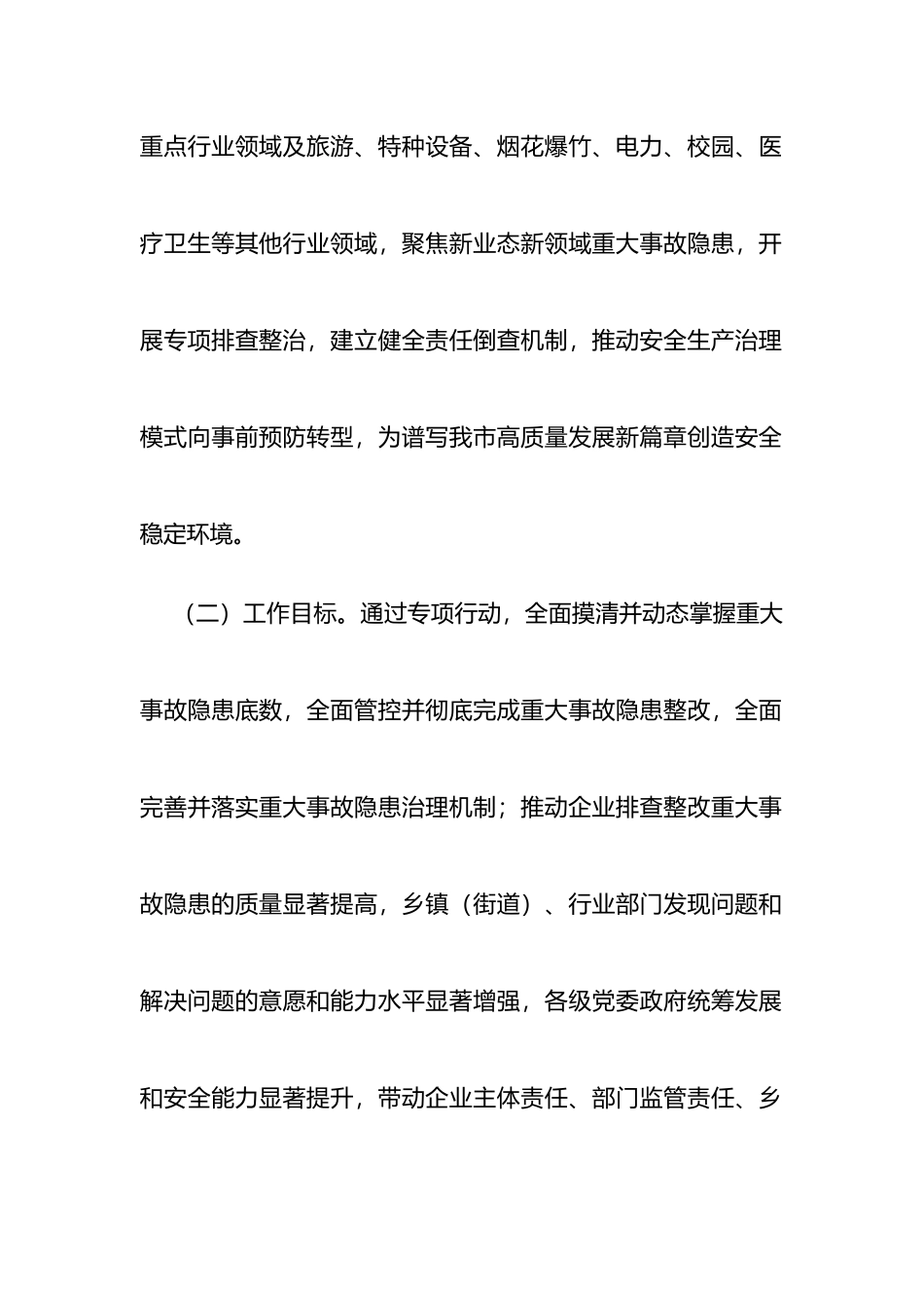 2023年市重大事故隐患专项排查整治行动实施方案_第2页