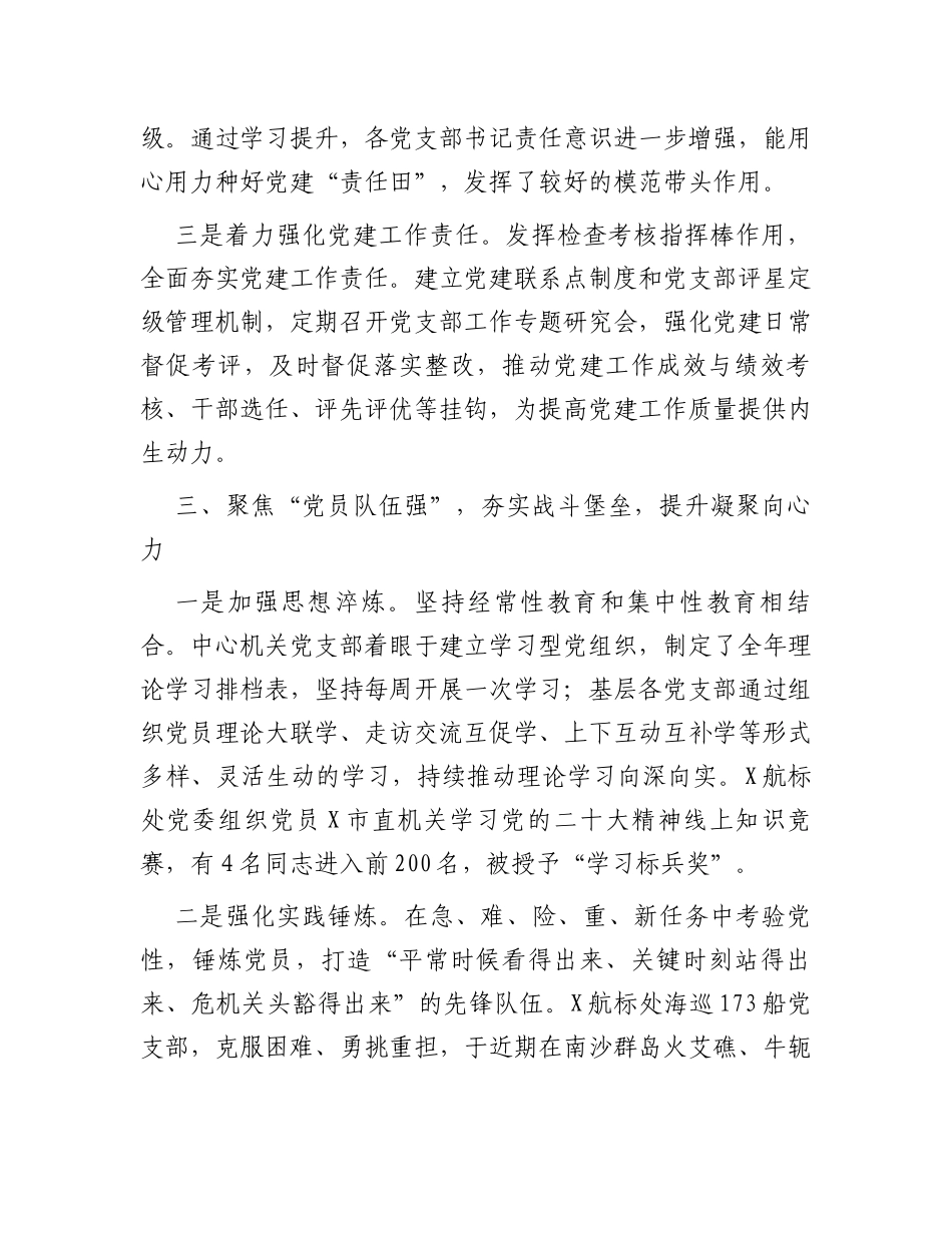 某中心党组织推进“四强”党支部建设工作汇报_第3页