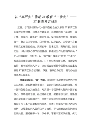 以真严实推动主题教育三步走——主题教育发言材料