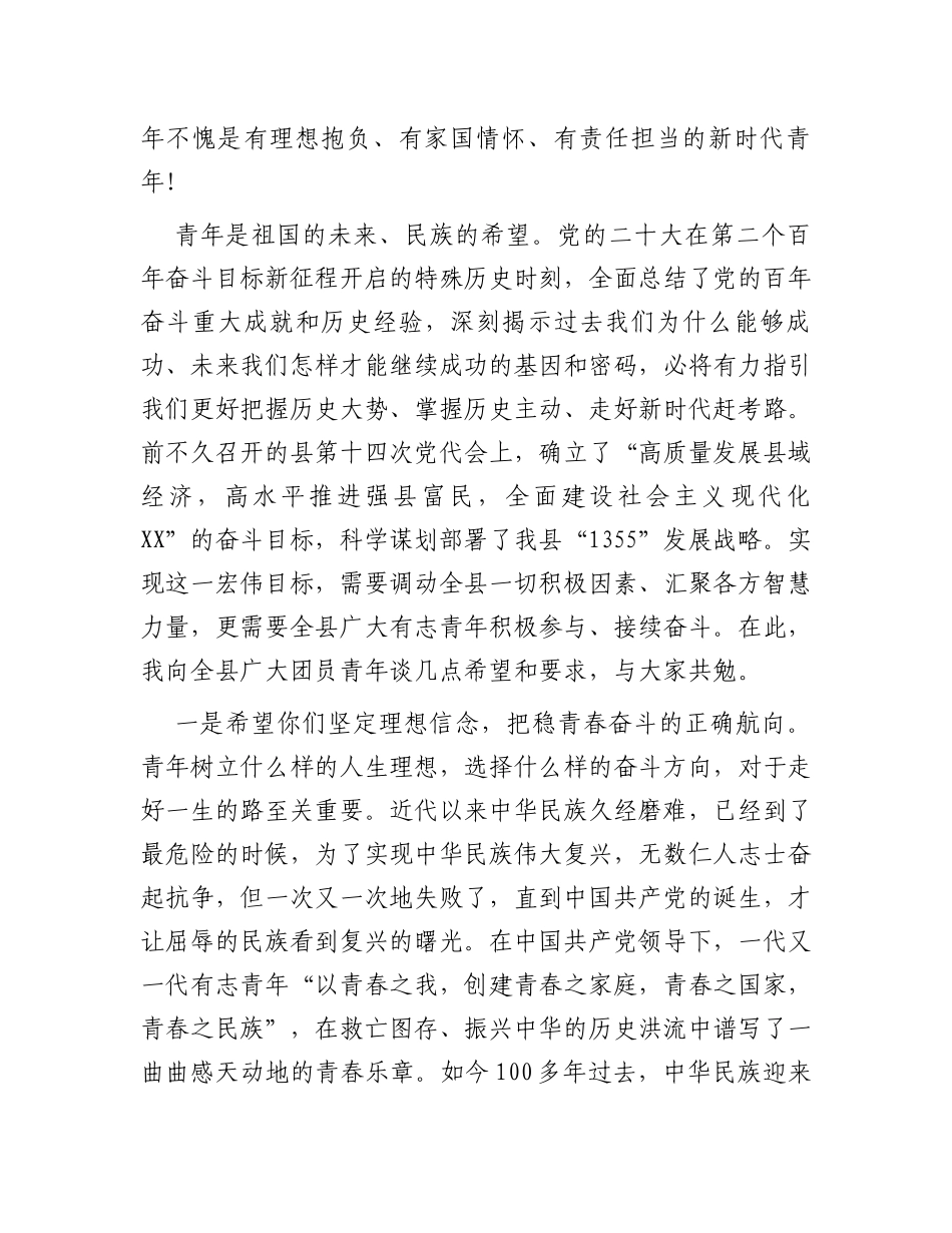 在共青团代表大会上的讲话_第2页