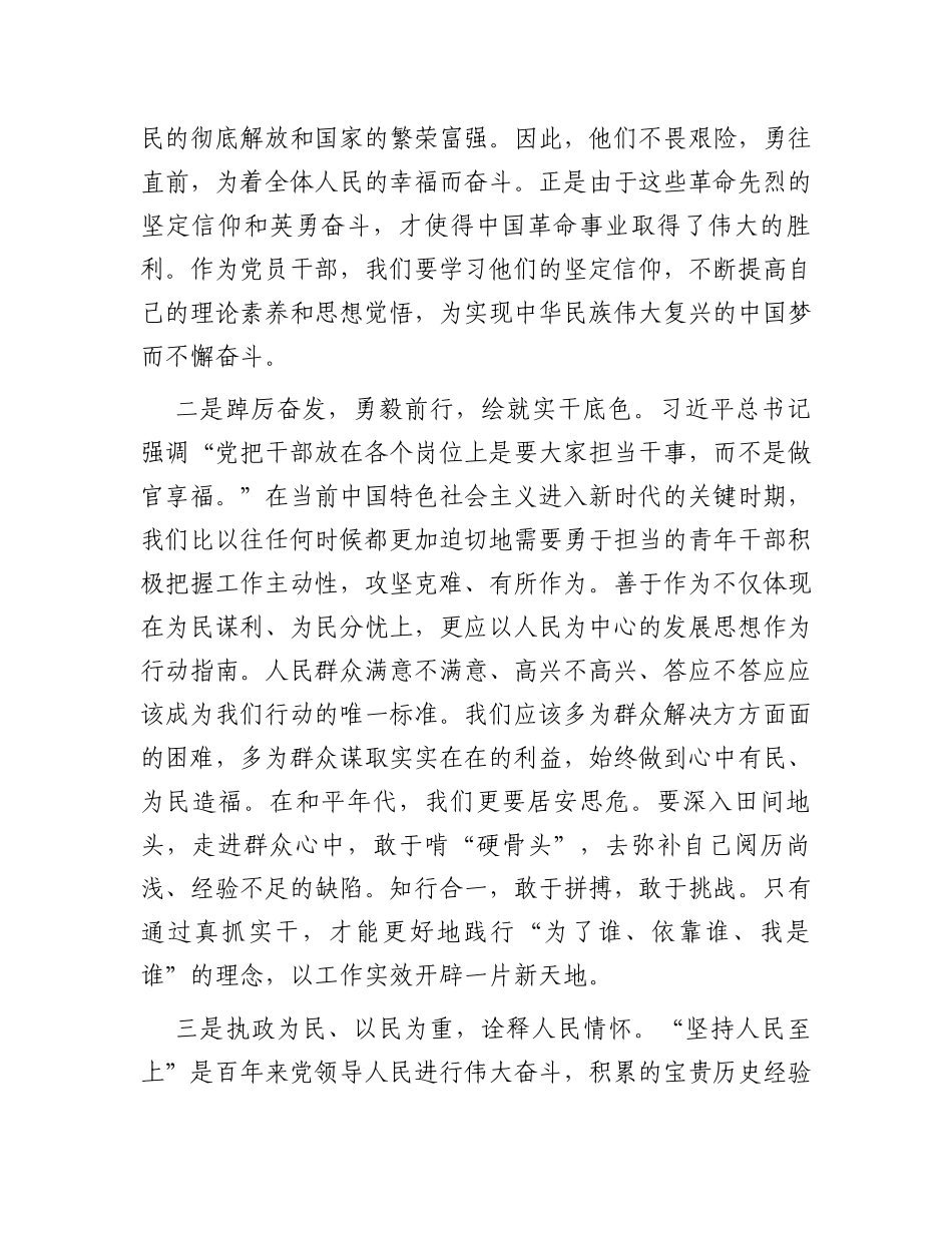 主题教育读书班研讨感悟：绘就实干底色诠释人民情怀_第2页