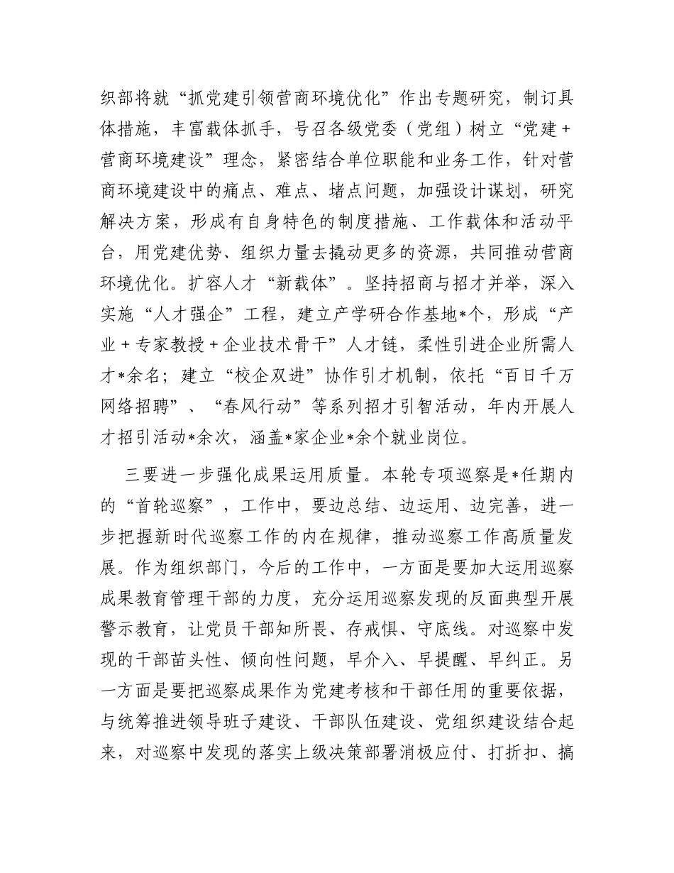 在营商环境专项巡察汇报会上的讲话提纲_第2页