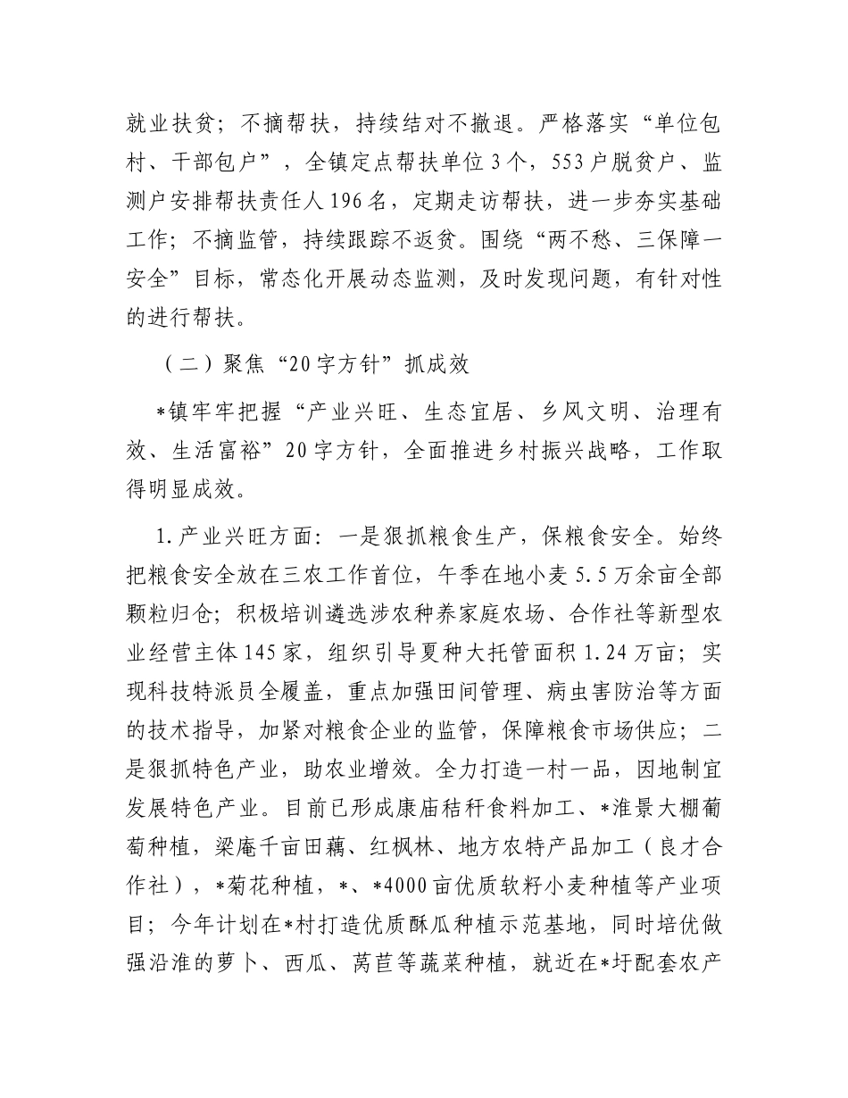 镇2023年“四个聚焦”乡村振兴工作汇报_第2页