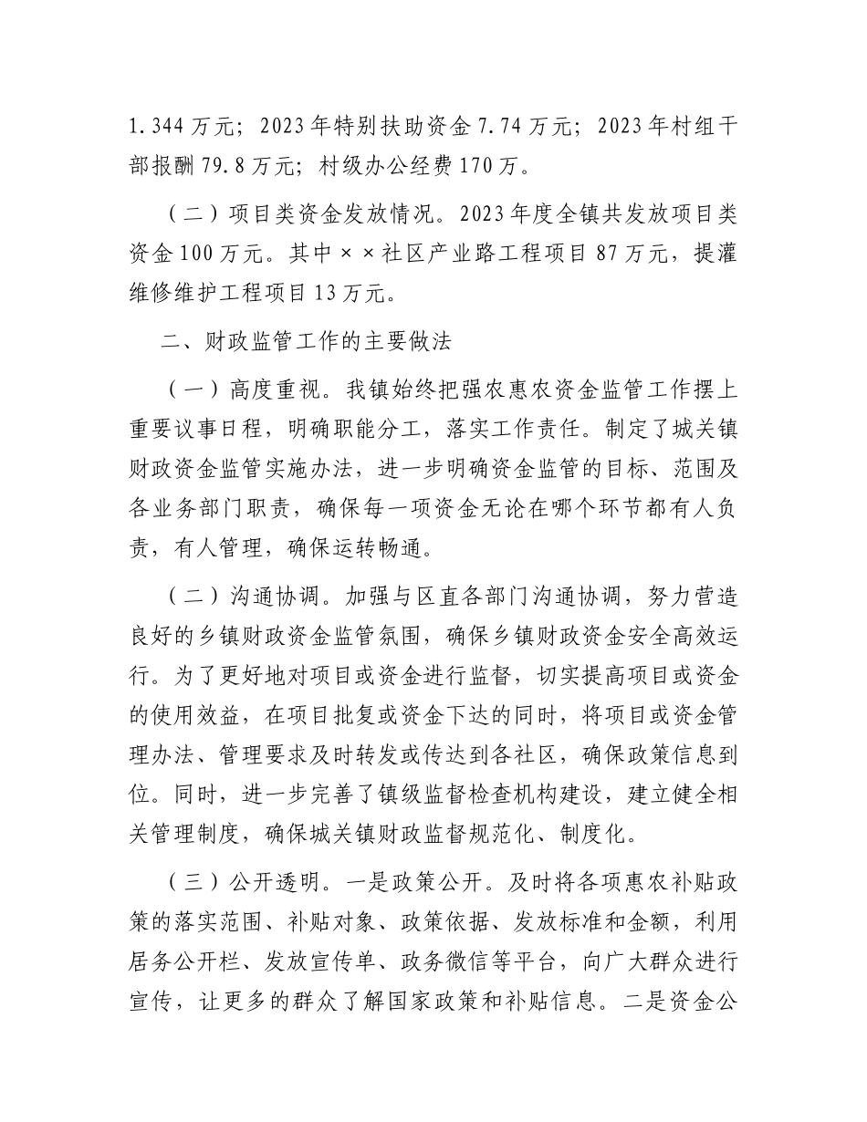 镇政府财政资金监管工作自查报告_第2页