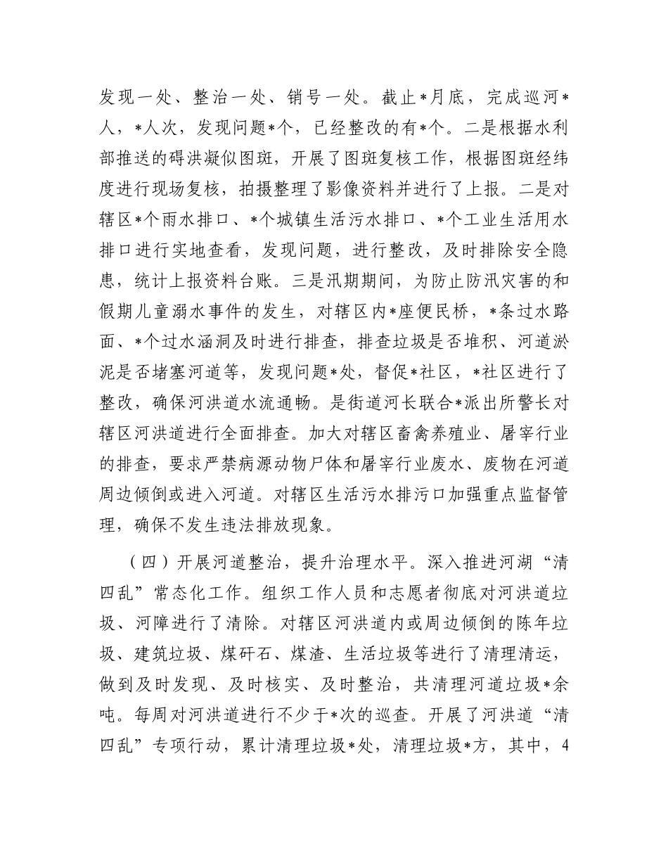 某街道2023年河长制工作进展情况汇报_第3页