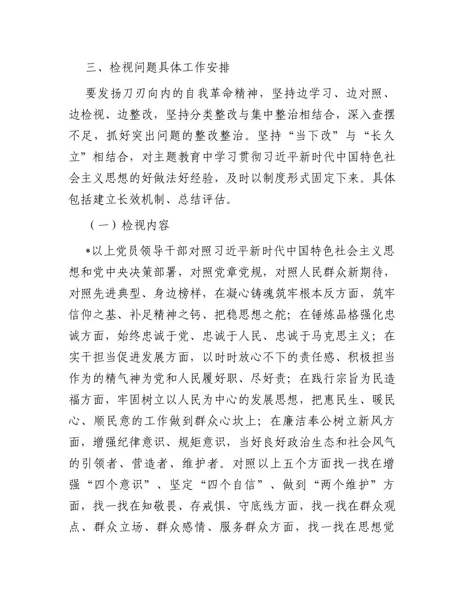 2023年主题教育检视问题工作方案_第2页