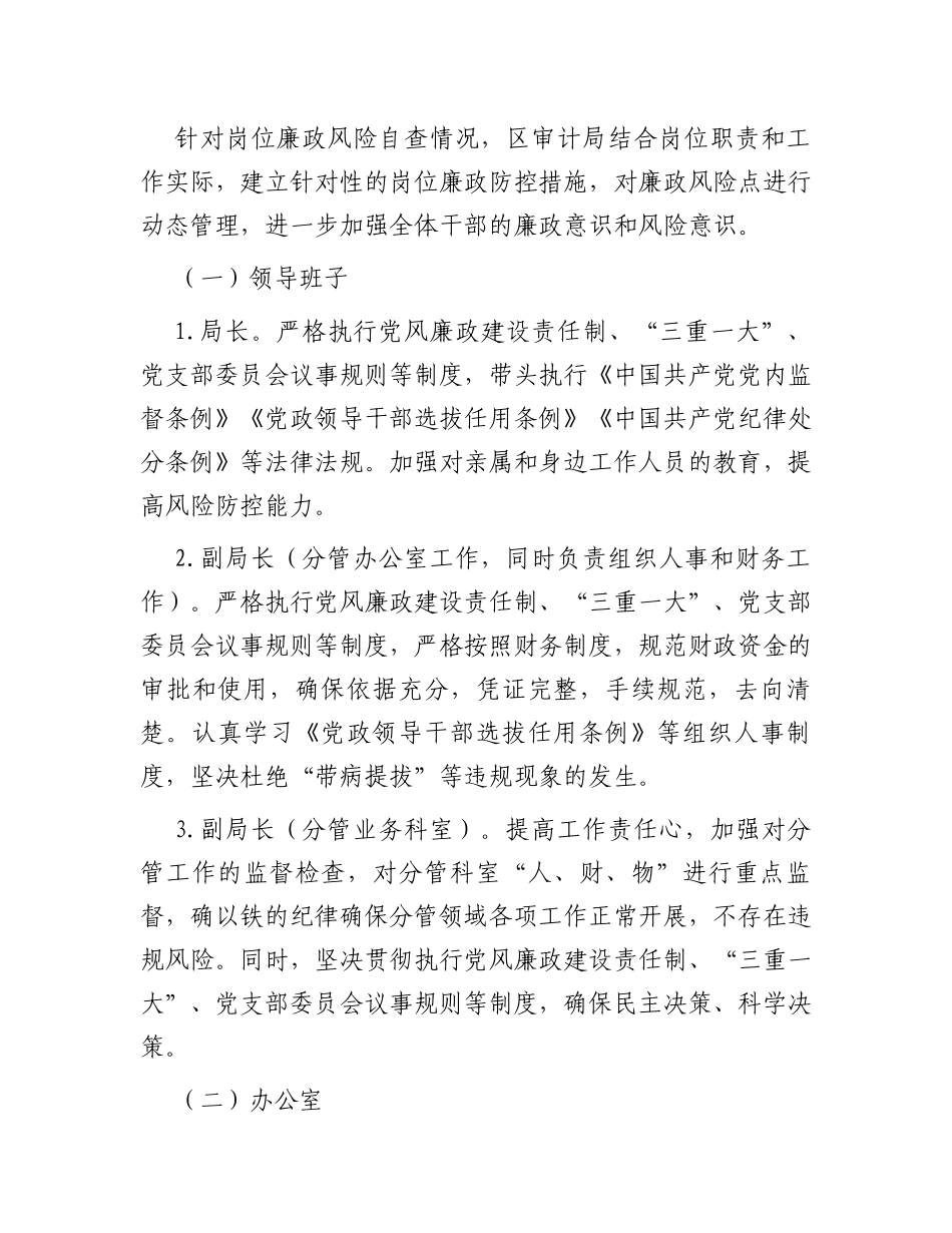 区审计局廉政风险排查防控自查报告_第3页