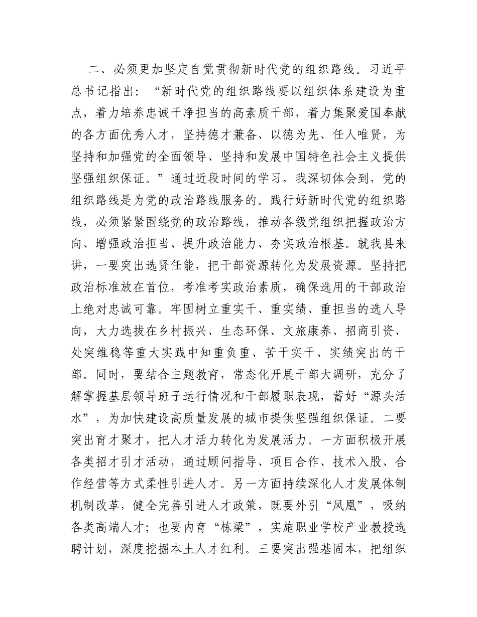 书记在县委主题教育第二次交流研讨会上的发言材料_第3页