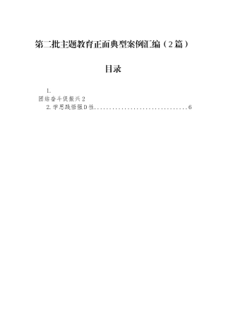 第二批主题教育正面典型案例汇编（2篇）