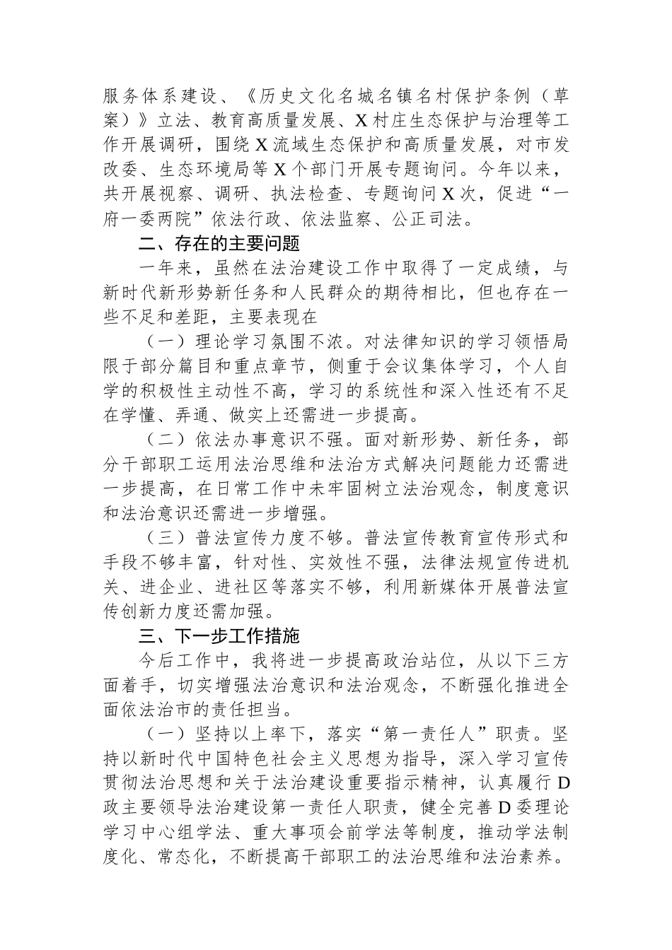 2023年党组书记述法工作报告_第3页