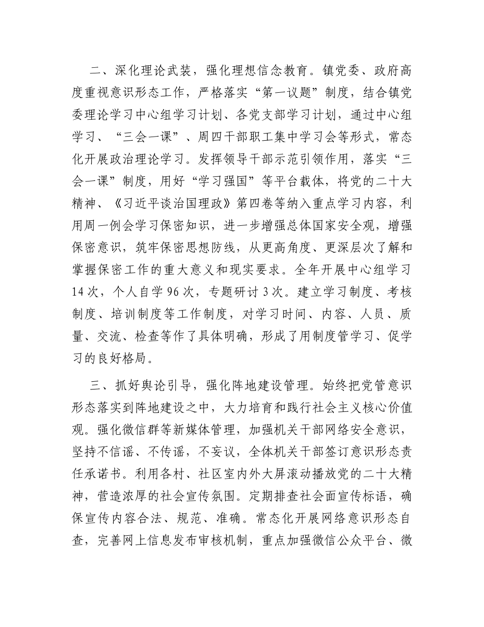 2023年度落实意识形态工作责任制工作总结情况报告_第2页