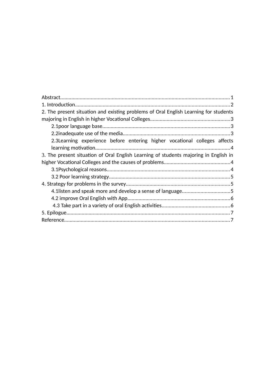 论文The Oral English Learning Problems and Strategies of English Majors in Higher Vocational Colleges_第2页