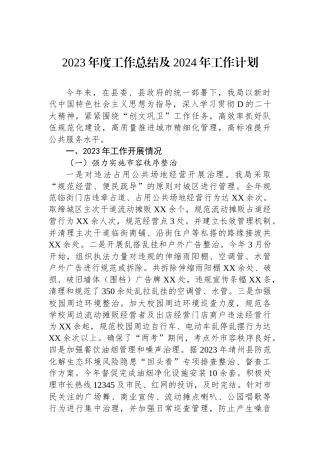2023年度工作总结及2024年工作计划