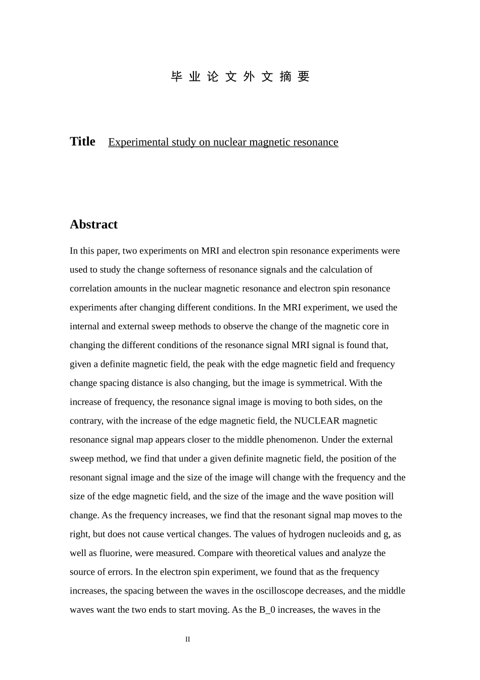 核磁共振实验研究分析论文设计_第2页