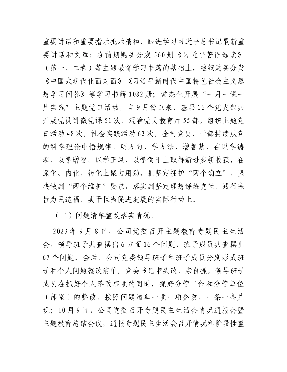 2023年主题教育整改落实情况“回头看”情况专项自查报告_第2页