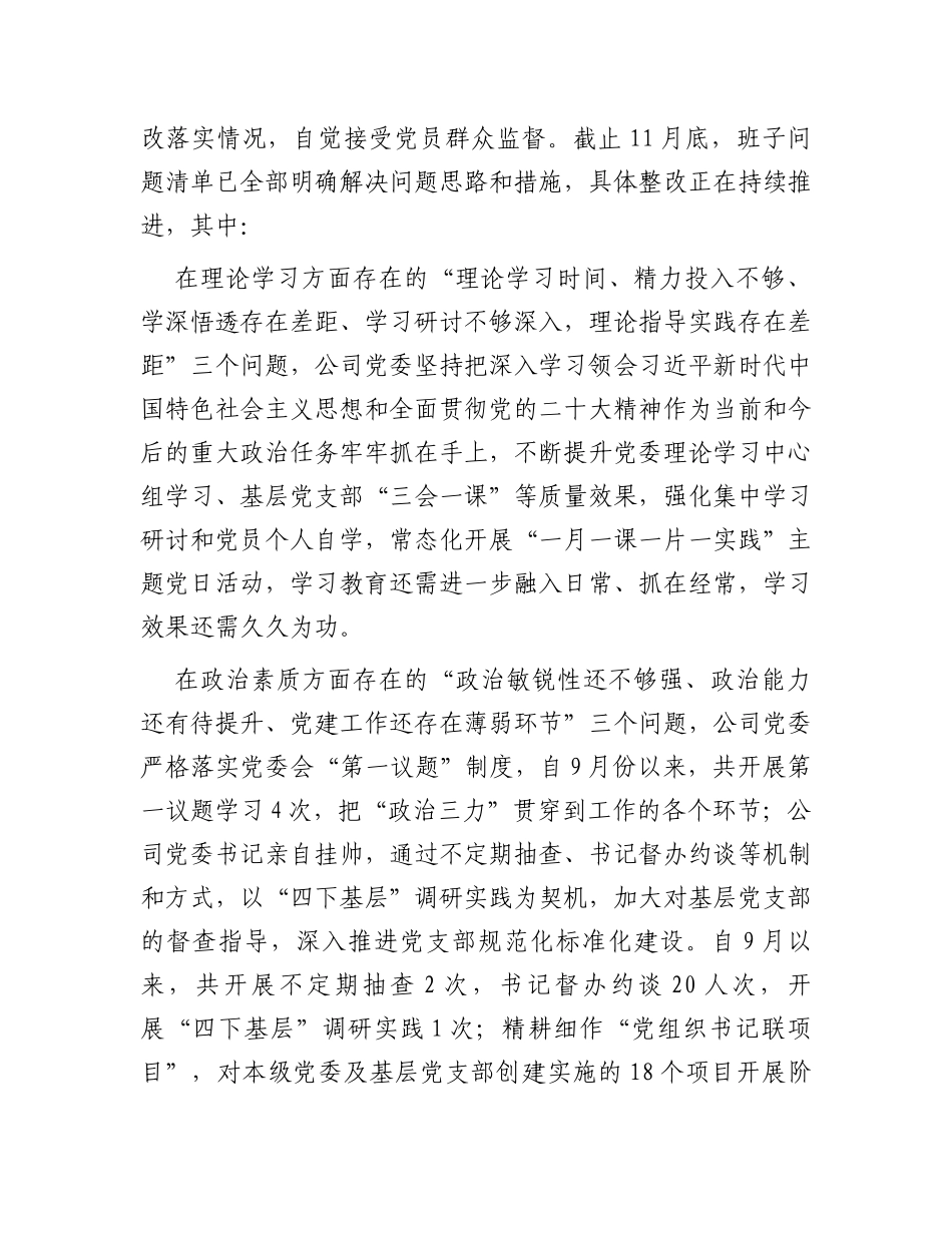 2023年主题教育整改落实情况“回头看”情况专项自查报告_第3页