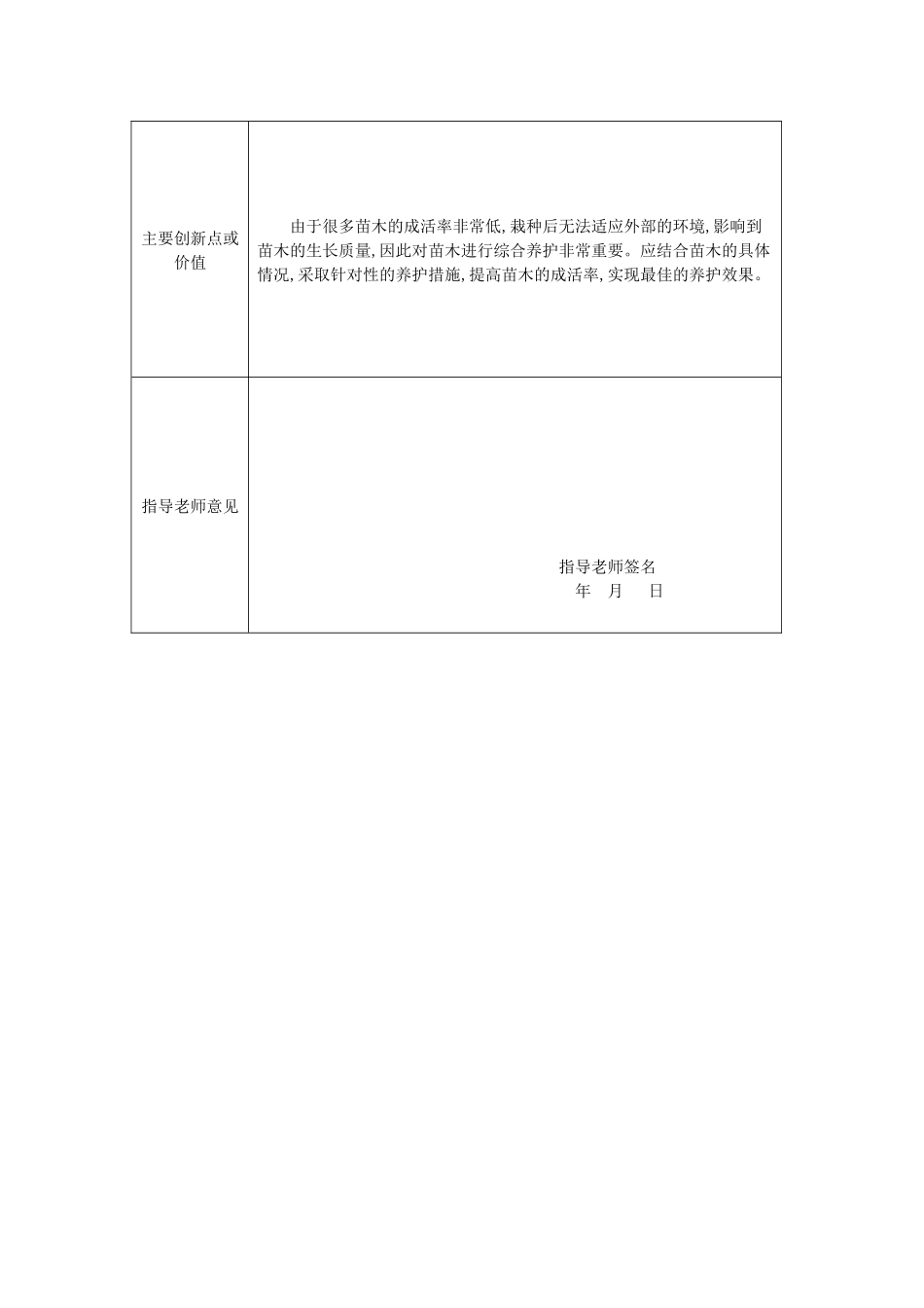 苗木养护关键技术分析(开题报告）_第2页