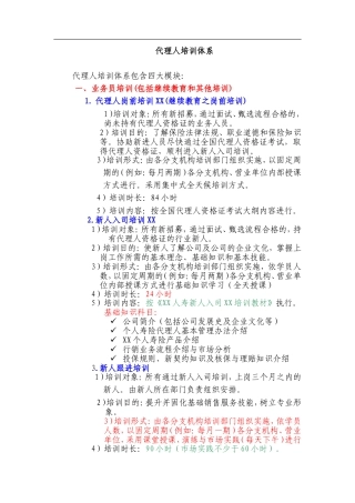 保险公司个人寿险营销代理人培训体系四大模块介绍
