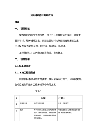 大融城商业综合体不停业装饰改造