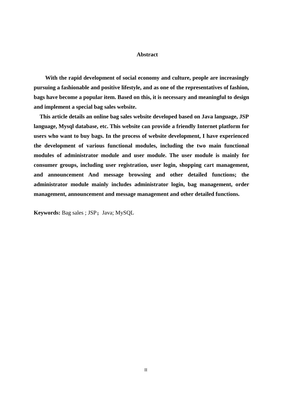 基于javaEE网上在线包包销售购物系统的设计与实现_第2页