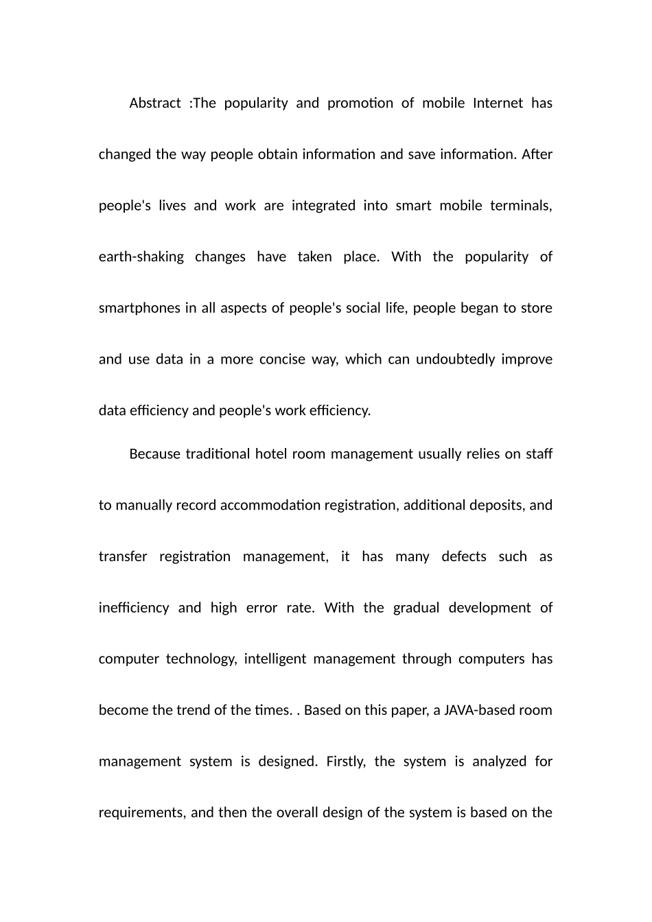 基于JAVA的客房管理系统的设计与实现           _第2页