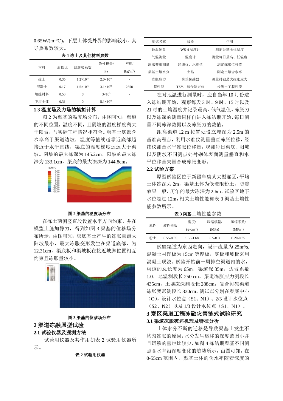 西北寒区渠道工程冻融灾害链式试验研究_第2页