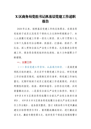 X县委书记2020年度述职述廉报告