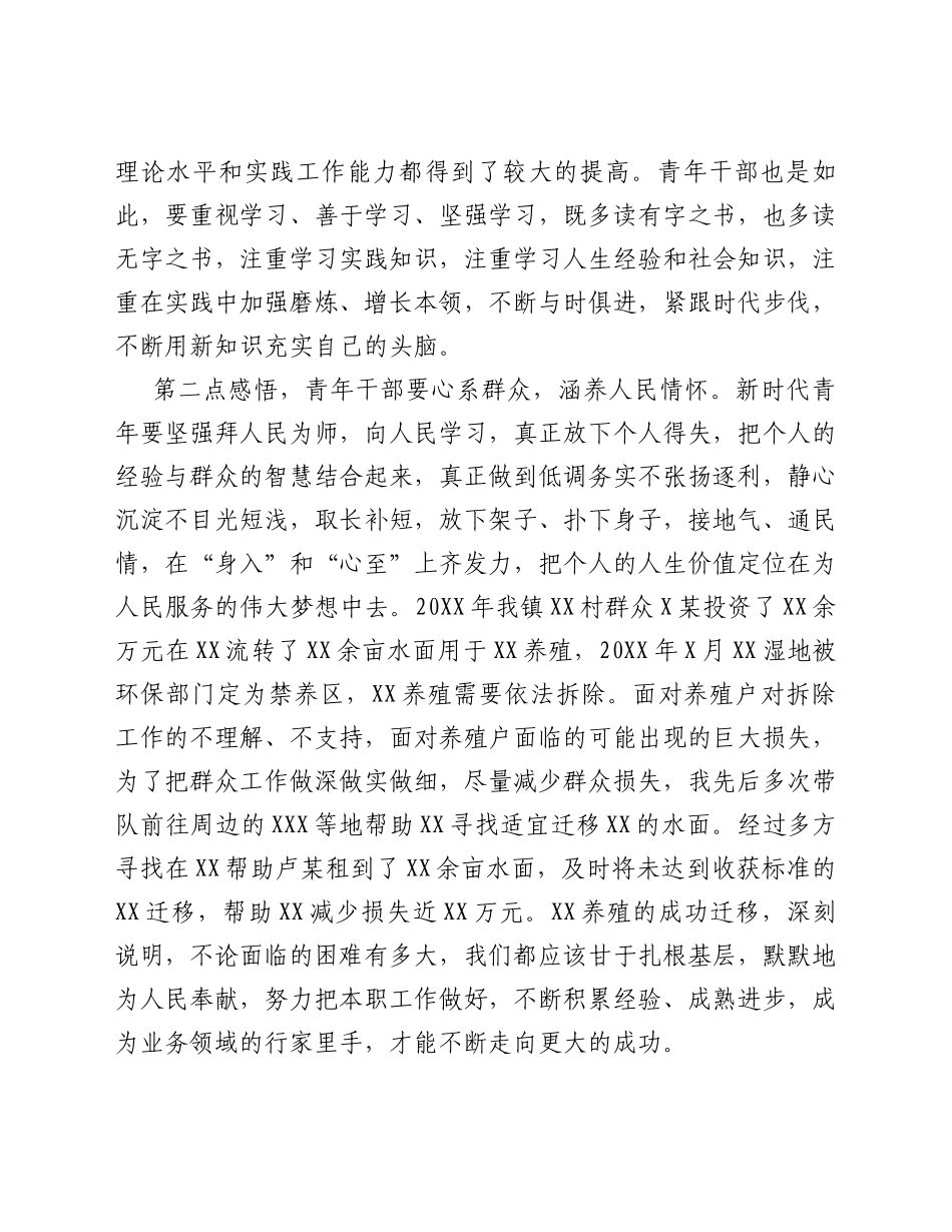 镇党委书记在全县青年干部研讨会上的交流发言_第2页